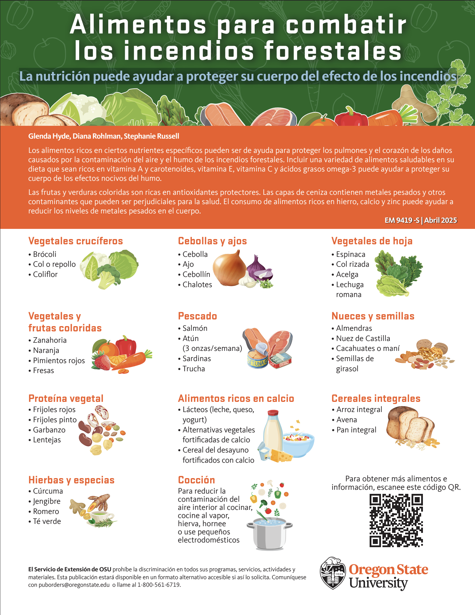 Alimentos para combatir los incendios forestales