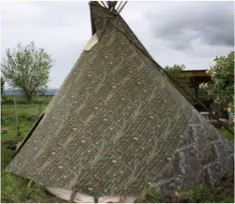 Tipi used for smoking salmon